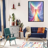 mrpwnle 2 Packs Diamond Art Painting Kits for Adults, Rainbow Angel Diamond Art Kits for Adults Beginners, DIY Round Full Drill Gem Craft Kit for Home Decor Gifts 12x16 inch mrpwnle