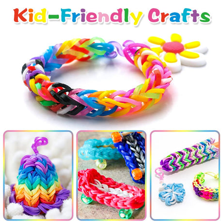 12730+ Loom Rubber Bands Refill Kit in 26 Color with 500 Clips,6 Hooks, Premium Bracelet Making Kit for Weaving DIY Crafting Gift Booriss