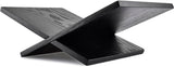 Honygebia Solid Wood Book Stands - Cross Frame Black Oak Wooden Book Holder, Open Bookstand for Display and Reading, Suitable for Art, Bible, Cookbook, Easel, Magazine, Textbooks Honygebia