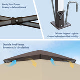 11'X11' Gazebo Pop Up with 4 Sidewalls Mosquito Netting, Heavy Duty Patio Gazebo Canopy Tent with Double Air Roofs for Backyards, Patios, Decks, Gardens, Parks Yokayoay