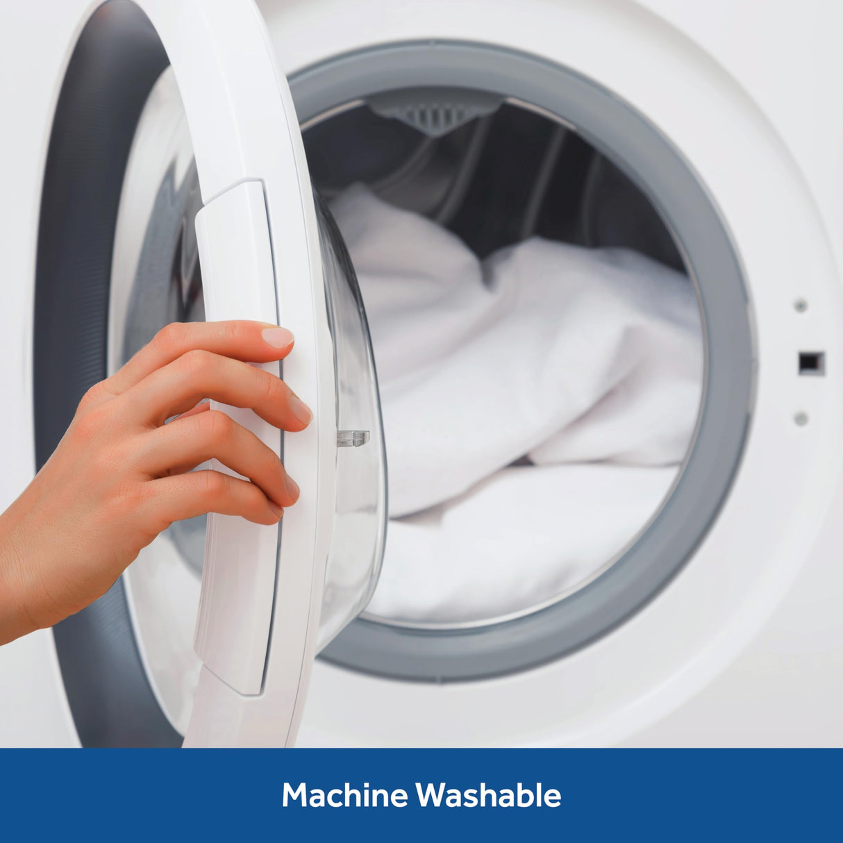 Sealy Luxury 100% Cotton Soft Top Layer, High Loft Comfort EternaLoft Fiberfill, Durable Stretch Corners Mattresses 18 Inches Deep Machine Washable Fitted Mattress Pad, Queen Size, White Sealy