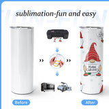 CHLJAR 20 oz Sublimation Tumblers, 25 Pack Straight Skinny Tumbler Bulk Blanks Stainless Steel Double Wall Insulated Tumbler Cups, DIY for Heat Press Machine, Individually Boxed CHLJAR