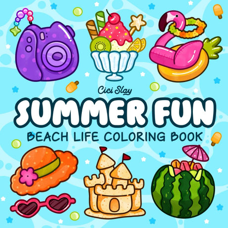 Summer Fun: Adult Coloring Book Featuring Summer Items, Animals, Flowers, and Cozy Activities, Bold and Easy Designs for Creative and Relaxing Moments (Easy & Bold) WoodArtSupply