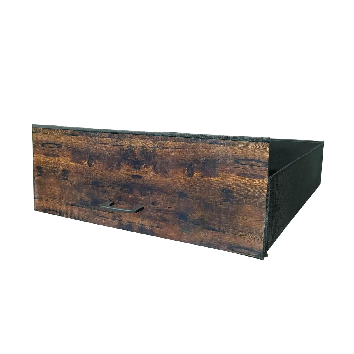 PVWIIK L-Shaped Quad Bunk Bed with Storage Drawers for 4 Kids,Quad Bunk Bed Frame with Built-in Ladder & Full-Length Guardrails,Easy to Assemble,Space Saving, Black PVWIIK