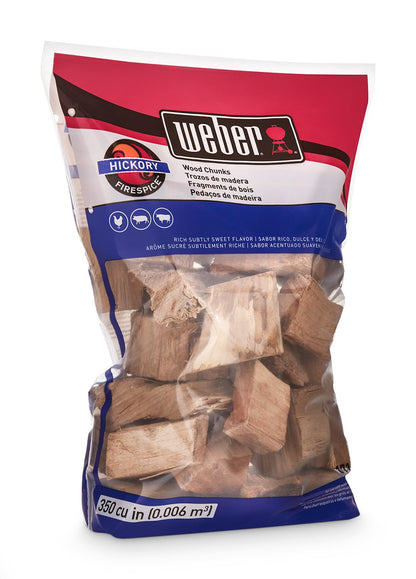 Weber Hickory Wood Chunks, for Grilling and Smoking, 4 lb.