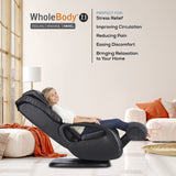 Human Touch WholeBody 7.1 Living Room Recliner Massage Chair - Full Body Professional Grade Personal Massage - Relaxation w Heat for Targeted Stress + Muscle Pain Relief with Foot Calf - Black Human Touch