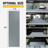 TUFFIOM 7.5 x 20 FT Garage Floor Mat, Thickened Diamond Plate PVC Garage Flooring Roll for Under Car Parking Protect, Floor Mats for Garage, RV Trailer Flooring, Water/Stain Resistant TUFFIOM