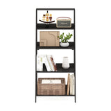 Furinno Ladder Bookcase Display Shelf, 5-Tier, Espresso Furinno