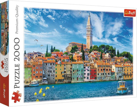 Trefl Rovinj, Croatia 2000 Piece Jigsaw Puzzle Red 19"x13" Print, DIY Puzzle, Creative Fun, Classic Puzzle for Adults and Children from 15 Years Old Trefl