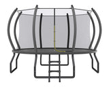 YUMPIE 8FT 10FT 12FT 14FT 16FT Outdoor Trampoline with Enclosure Net and Ladder, Recreational Trampolines for Kids, Pop-up Quick Connect Frame, ASTM Approval YUMPIE