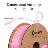 Kretrum Pink PLA 3D Printing Filament 1.75mm 1KG 2.2LBS Cardboard Spool 1.75mm PLA 3D Printer Filament Refills Suitable for Most FDM 3D Printer fits Bambu Creality FlashForge Anycubic ELEGOO etc. Pink Kretrum