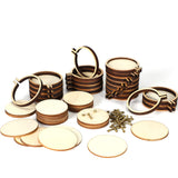 Jetec 20 Pieces 2 Inch Mini Embroidery Hoops Wooden Small Tiny Embroidery Hoops Adjustable Circle Cross Stitch Ring Bulk for Home Ornaments Art Craft Handy Sewing Jetec