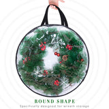 2-Pack Christmas Wreath Storage Container 24'', Clear Wreath Storage Bags with Dual Zippers for Xmas Seasonal Thanksgiving Holiday Artificial Wreath Storage foci cozi