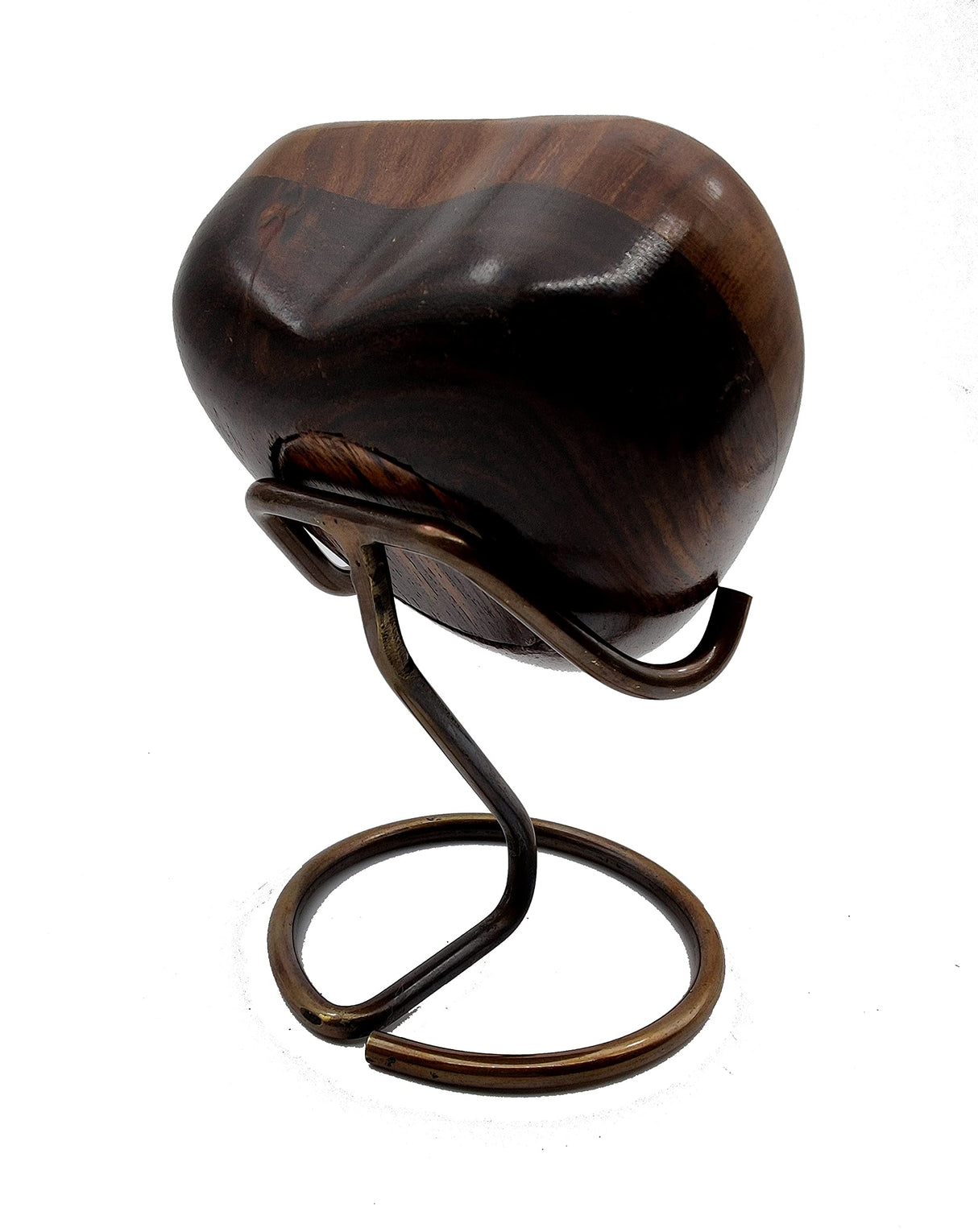 5MOONSUN5 Wooden Heart Urn Keepsake Cremation Urn for Human pet Ashes Handcrafted Urn Heart Shaped - Perfect for Adults & Infants with Brass Stand 3 5MOONSUN5