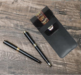 Yongkang Sublimation Pen Bag Pen Sleeve 3 Pieces (Blank Leather + Colored Leather) Capacity of 1-5 pens DIY Process (Black) Yongkang