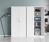 MIIIKO Metal Storage Cabinet with Lock, 72” Steel Storage Cabinet with 2 Doors and 5 Adjustable Shelves, for Office, School, Pantry and Kitchen MIIIKO