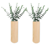 Bylion Wood Wall Planters, Hanging Wall Decor for Indoor Living Room Bedroom Modern Farmhouse Wooden Vase Wood Wall Pocket for Greenery Plants and Dried Flowers (2 Pack) Bylion