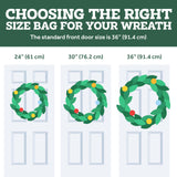 ZOBER Christmas Wreath Storage Container - 24 Inch, Waterproof Wreath Box - Dual Zippers, Durable Handles, & Card Slot - Holiday and Seasonal Wreath Storage Boxes - 2 Pk ZOBER