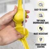 Zulay Kitchen Metal Lemon Squeezer - Handheld Lemon Juicer Squeezer - Easy to Use Citrus Juicer - Manual Press for Extracting the Most Juice Possible - Extracts Every Last Drop Zulay Kitchen
