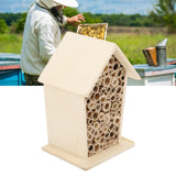 Kuuleyn Wooden Bee House,Hanging Wooden Bee Hotel,Safe Durable Environmental Friendly Natural Wooden Bee House for Ladybugs lacewings Butterfly Garden Kuuleyn