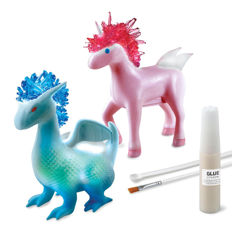 Discovery #MINDBLOWN Dragon & Unicorn Crystal Grow Kit DIY STEM Activity Set Educational Arts & Crafts for Kids Children's Chemistry & Science Learning Toy Fun & Safe Science Project Gift Ages 8+ Discovery Kids