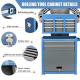 AIRAJ PRO Rolling Tool Chest with Wheels,8-Drawer Large Tool Storage Cabinet with 10 Hooks & 8 Tool Box Organizer & 2 Keys,Detachable High Capacity Tool Chest for Workshop Mechanics Garage AIRAJ PRO