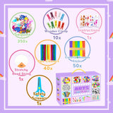 Arts and Crafts Supplies for Kids - 2000Pc Craft Kit with Pipe Cleaners DIY Craft Kit for Kids Art School Supply Materials Set All in Crafting Box Toys Gifts for Girls Boys Age 4 5 6 7 8 9 10 11 & 12 ZEIZHUBN