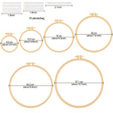 6 Pcs Embroidery Hoop 6 Size, Round Plastic Cross Stitch Hoop with 16 Needles (3.6In to 10.7 in), Small Embroidery Hoop, Cross Stitch Hoops and Frames, Suitable for Embroidery, Craft Sewing Phinus