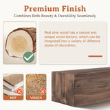 Fireplace Mantel, 60 Inches Hollow Wood Mantel with Invisible Heavy Duty Wood Bracket, Faux Fireplace Mantel for Over Fireplace, Rustic Floating Shelves for Wall, Brown Weyderk