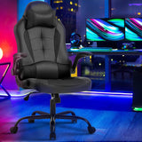 BestOffice PC Gaming Chair Ergonomic Office Chair Desk Chair with Lumbar Support Flip Up Arms Headrest PU Leather Executive High Back Computer Chair for Adults Women Men (Black) BestOffice