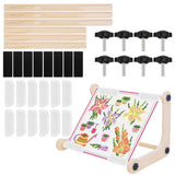 Adjustable Embroidery Table Stand, Cross Stitch Hoop Stand, Wood Embroidery Holder for Lap or Table Top Cross Stitch or Tapestry Needlepoint Embroidery, 2 Sizes Rod ( 11.8" and15.75) LKCXMZP