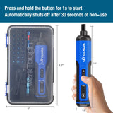Werktough 4V Mini Electric Cordless Screwdriver with 3-Gear Torque 5Nm Power 25pc Screwdriver Bits S2 LED Light USB Charging Home Improvement S026 hyperpower