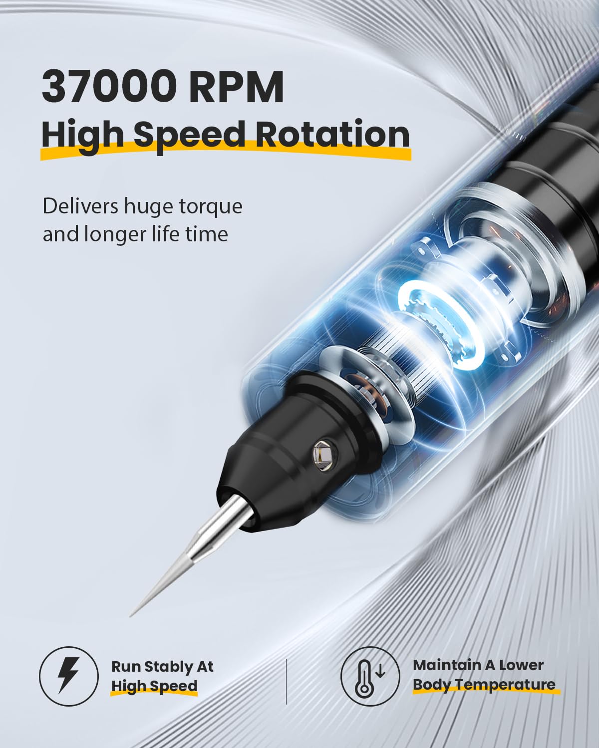 Tarlido Engraving Pen, USB Rechargeable Cordless Rotary Tools, Professional Mini Carving Machines Portable DIY Engraver Machine for Metal to Wooden, Glass, Jewelry-Black Tarlido