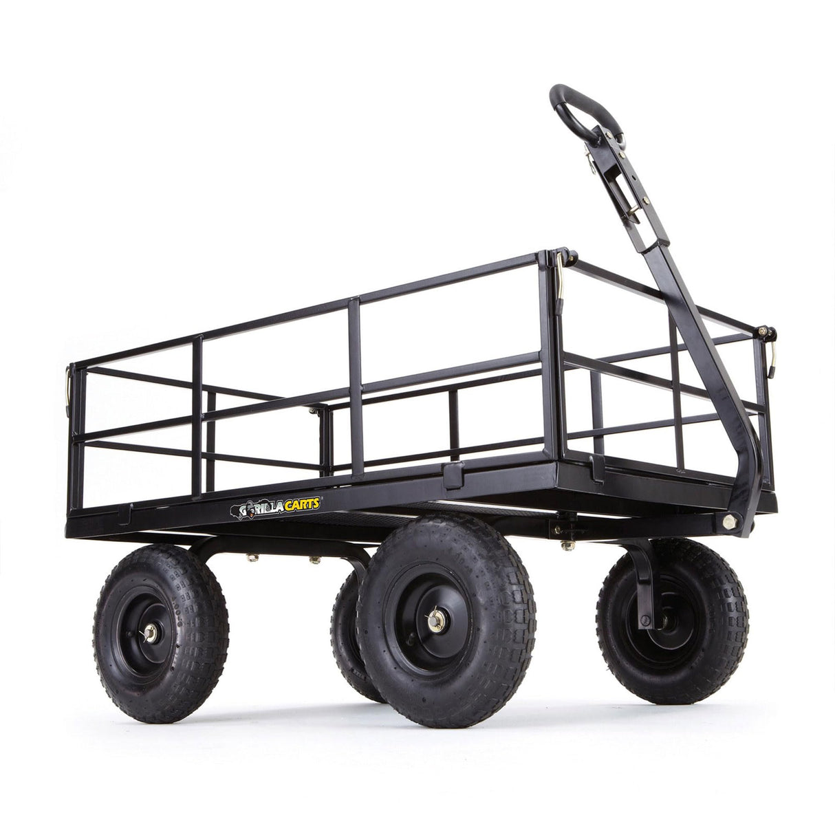 Gorilla Carts Heavy Duty Utility Cart, All Terrain Garden Wagon, 1200 Lb, Black Gorilla Carts