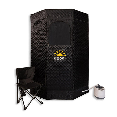 GoodMorning Portable Steam Sauna Tent - 2 Person Home Sauna with 3L Steamer & 1500W - 1-9 Heat Settings with 120° Max - Easy Setup Multiple Person Sauna Tent Generic