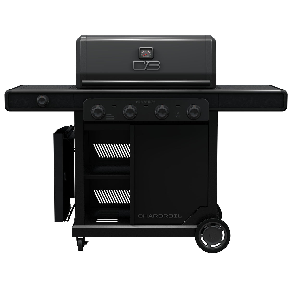 Char-Broil® Pro Series™ with Amplifire™ Infrared Technology 4-Burner Propane Gas Grill Cabinet with Side Burner, Black - 463281024 Char-Broil