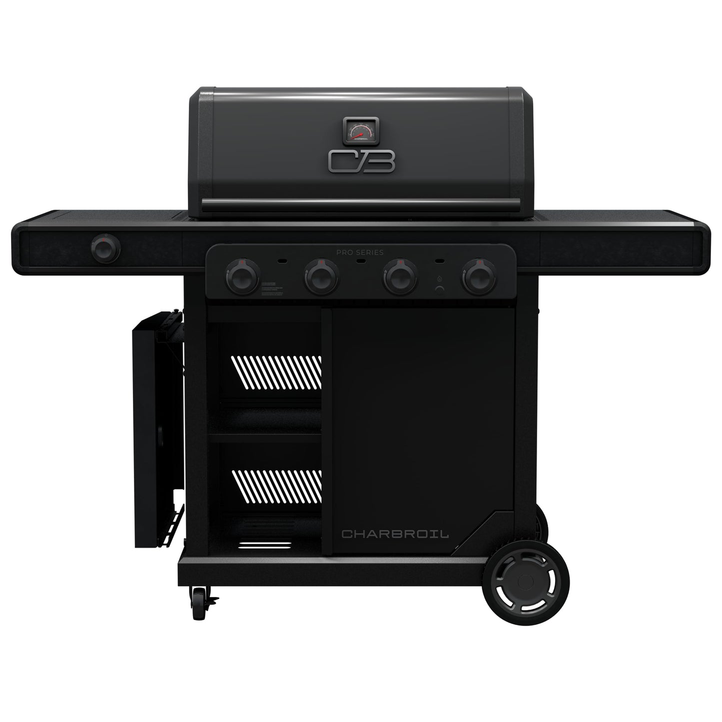 Char-Broil® Pro Series™ with Amplifire™ Infrared Technology 4-Burner Propane Gas Grill Cabinet with Side Burner, Black - 463281024