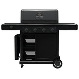 Char-Broil® Pro Series™ with Amplifire™ Infrared Technology 4-Burner Propane Gas Grill Cabinet with Side Burner, Black - 463281024 Char-Broil