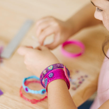 Melissa & Doug Design-Your-Own Jewelry-Making Kits - Bangles, Headbands, and Bracelets - DIY , Decorate With Stickers, Crafting Set For Kids Ages 4+ Melissa & Doug
