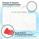 Funto Travel Watercolor Set, 12-Color Paint, 10 Premium Postcards, Brush, Brush Pen, Fineliner, Pencil, Painting Set for Adults, Beginner, and Artists Funto