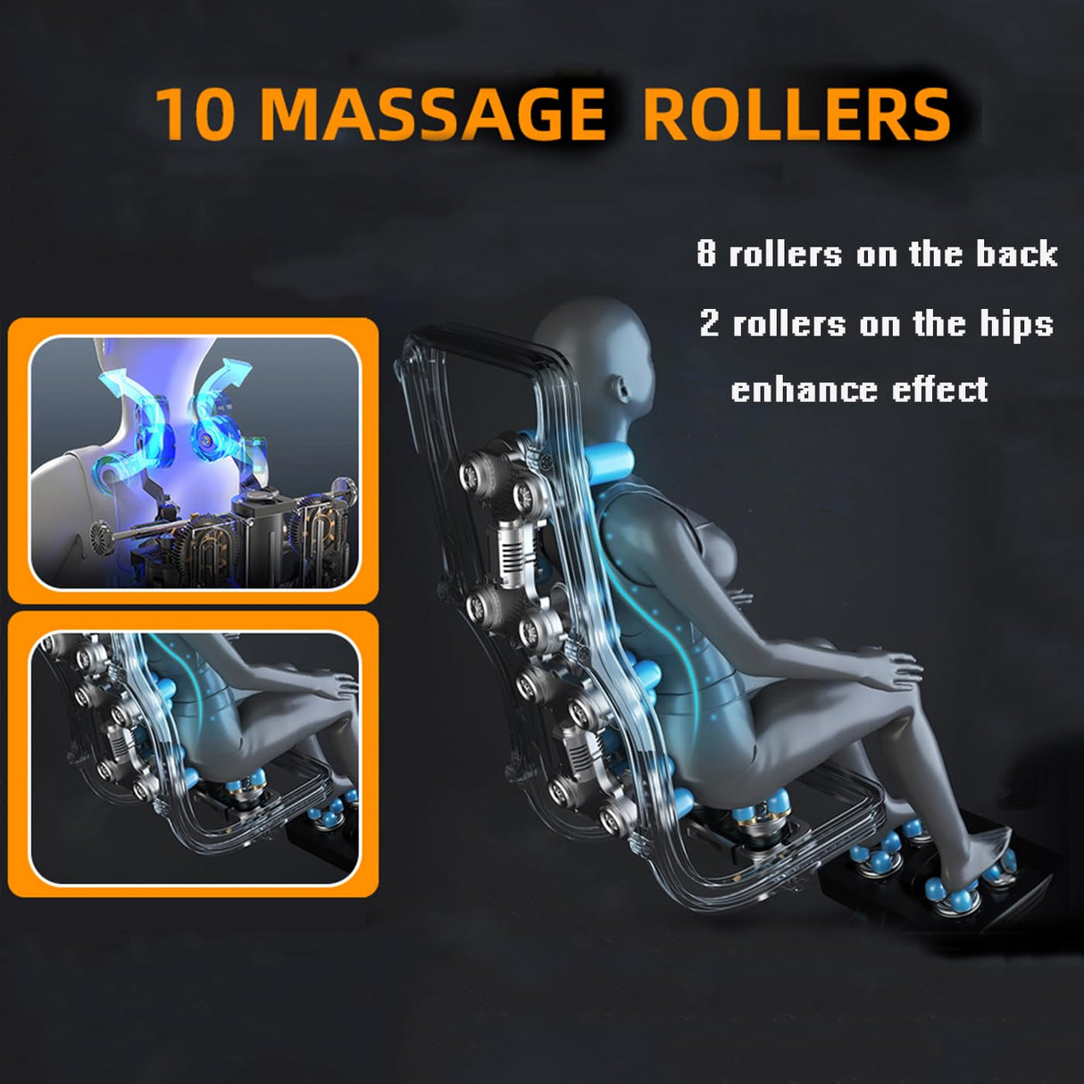 TOBEFORT 4D Zero Gravity Massage Chair with Heat & Bluetooth – Full Body Shiatsu Recliner with 10 Rollers, 5 Auto Modes, Air Massage & Touchscreen, Ships from US Warehouse | Fast Delivery TOBEFORT