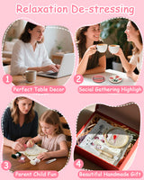 Punch Needle Kit for Beginners Adults Kids, 6 Pattern Embroidery Punch Needle Kits, Easy Needle Punch Embroidery DIY Kit Set Tufted Rug Punch Decoration with Patterns, Tools, Yarns, Hoop, Instruction Yigney