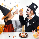 160 Pieces Wood Bead for Craft Halloween Natural Wooden Beads Rustic Farmhouse Handmade Polished Spacer Boho Bead Colorful Bead for Halloween Garlands DIY (Stylish Colors) Jetec