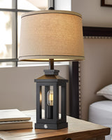 G-SAFAVA 23.75" Retro Farmhouse Black Table Lamp for Living Room Bedroom Nightstand Single Pack Touch Control Bedside Nightlight Vintage Modern Lamp with USB C+A Ports and 2 Light Sources G-SAFAVA
