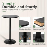 Pazidom Round Bar Table 40" Height Modern High Top Pub Table with Solid Top & Sturdy Metal Base, Cocktail Table for Bistro, Home, Kitchen or Dining Room, Black Pazidom