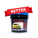 Epoxy Floor Kit with Clear Top Coat - Epoxy-Coat"Better" Half Kit Dark Gray Base with Gray Blend Flakes- up to 250 sq.ft. at 19.4 mils - for Garage Floors, Basement Floors, Concrete, and More Epoxy-Coat