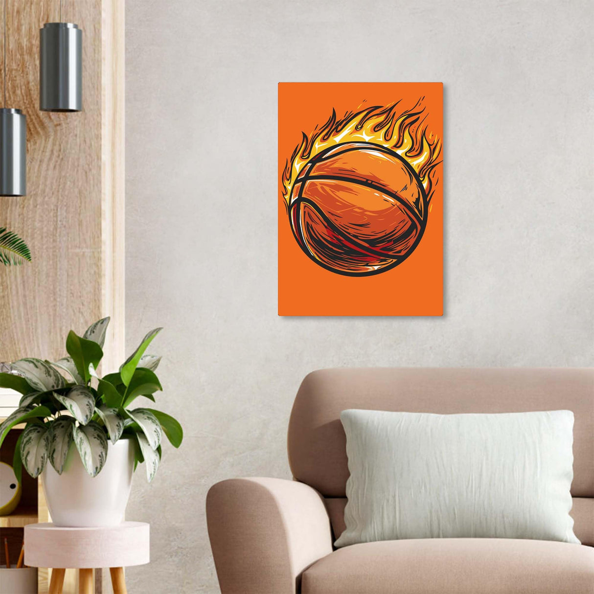 Kaliosy Framed Paint by Numbers Kits for Adults Basketball, Oil Painting Ball Pre Drawn Canvas Drawing Paintwork with Paintbrushes Acrylic Beginner Wall Home Decoration 8x12 inch Kaliosy