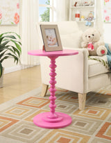 Convenience Concepts Palm Beach Spindle Table, Pink Convenience Concepts
