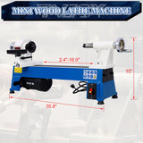 Tandagy 1/2HP Power Wood Lathe 10" x 18" Benchtop Wood Lathe Professional Wood Lathe Machine with 5 Variable Speeds 500 750 1150 1800 3200RPM Mini Wood Turning Lathe Machine for Woodworking Tandagy