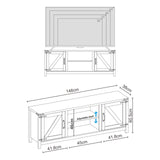 Panana Modern Farmhouse TV Stand for 65 inch TV, Entertainment Center with Storage and Open Shelves, Wood TV Stands TV Table Stand for Living Room, Bedroom (White, for 32"-65" TV) Panana